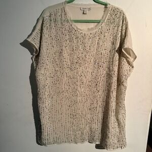 Coldwater Creek 2X 20/22 Top Sequin Glam Dressy Elegant Evening Sparkly Plus